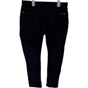 7 For All Mankind Corduroy Pants Mens Size 38 Black Slimmy Tapered Casual Slacks